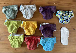 10 Itti Bitti Tutto modern cloth nappies (MCN) one size - set
