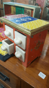 Small 4 draw trinket box