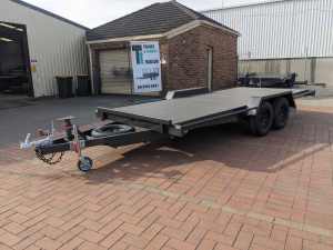Brand New 16x66 Flat Deck Car Carrier Tandem Trailer
