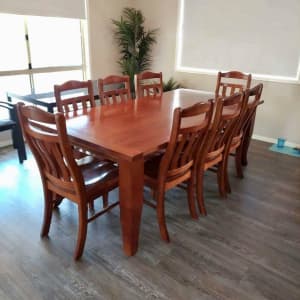 9pcs Dining table and chairs (Delivery for extra) 2.1mx1.05mx0.75