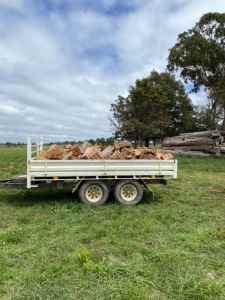 Firewood delivered and stacked