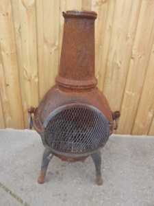 Outdoor Fireplace Chiminea - Cast Iron ,