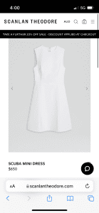 SCANLAN THEODORE Scuba dress white Size AU 10