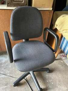 Office chairs x2, one with arms
