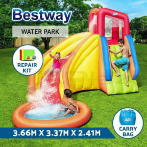 Inflatable Water Slide Park Jumping Castle Splash Toy Pool