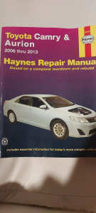 Haynes Repair Manual for Toyota Camry and Aurion