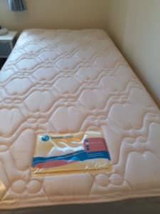 Single bed base and mattress. 