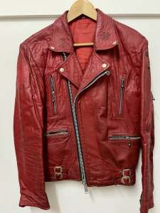 Vintage 1982 Punk Rockers Leather Jacket (slim medium) ORIGINAL