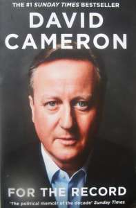 AUTOBIOGRAPHY BY EX BRITISH P.M., DAVID CAMERON: FIRST EDITION