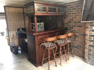 Stained timber bar for sale