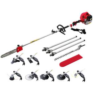 Giantz 62CC Pole Chainsaw Hedge Trimmer Brush Cutter Whipper 9-in-1 5