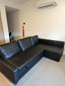 FRIHETEN
Corner sofa-bed with storage, Bomstad black
FRIHETE