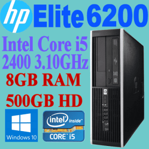 HP Pro 6200 SFF Core i5-2400 3.10GHZ 8GB 500GB DVDRW DESKTOP PC WIN-10