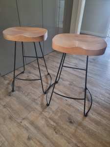 2 x Tractor Seat Industrial Bar Stools