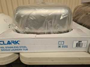 Clark 45L Sgl Laundry Tub (No Tap Hole)
