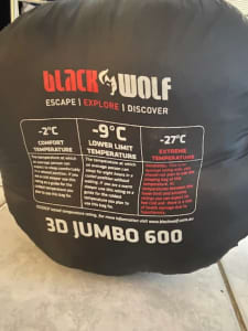 Black Wolf Jumbo 600 sleeping bag