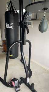 Everlast 4ft Heavy Boxing Bag & Speed Ball Stand