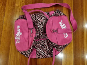 Smiggle Sequin Leopard print pink barrel bag, unused
