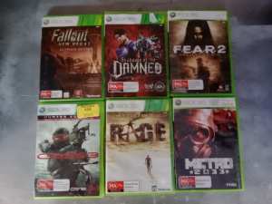 xbox 360 games most with books very light scratches pick up