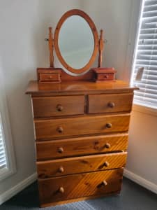 Tall Boy Dresser and Bed Sides