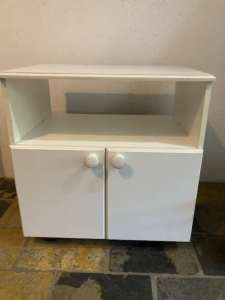 TV stand - small, white