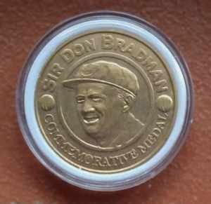 Collectable Medal/Coin- Sir Donald Bradman - Sunday Telegraph Good Cnd