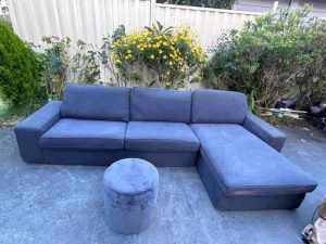 ! Large ikea dark grey color L shape sofa