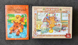 Gingerbread Baby Giant Floor Puzzle, as new and Book