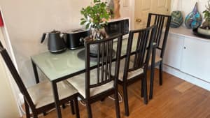 Glass Top Dining Table & 4 Chairs $350 in Preston Vic good condition