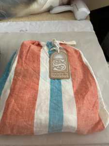 Society Of Wanderers candy stripe pillowcases BNWT