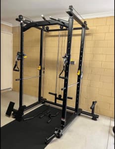 Gym rack with cables