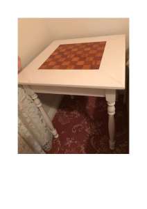 Chess table parquetry top