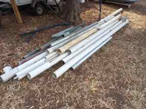 Various PVC and metal pipes 
