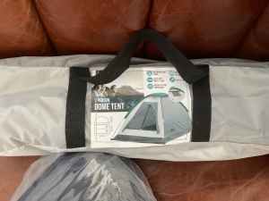 Tent, mattress and sleeping bag