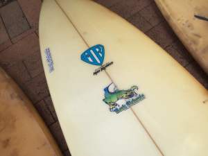Surfboards x 4. M R. P D. Nirvana and wistix