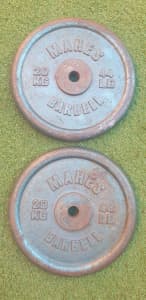 Gym 2x 20kg (40kg) Mahes Barbell weights
