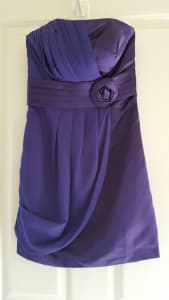 Ladies size M: Strapless purple dress