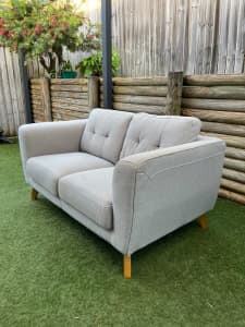 Super comfy 2.5 seater grey fabric couch