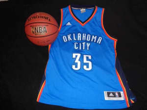KEVIN DURANT NBA ADIDAS OKLAHOMA CITY JERSEY LARGE GREAT CONDITION