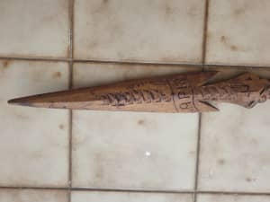 Samoan wooden spear antique