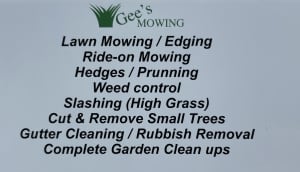 GEE’S - Mowing - Services