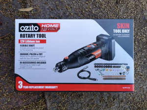Ozito 12V Rotary Tool w 84 Accessories Engrave Polish Cut Tool only