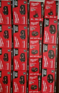 New Milwaukee M12 & M18 batteries. Pay by card & Tax Invoice available