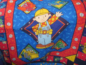 kids room quilt blanket original bob the builder boys cartoon