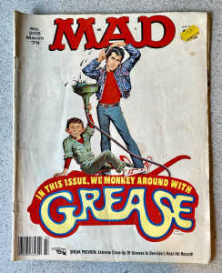 Vintage MAD magazine ~ March 1979 ~ issue #205 Grease comics