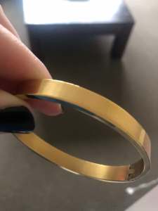 Gold plated bracelet and ring