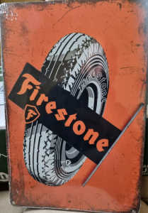 Firestone tyres tin sign 