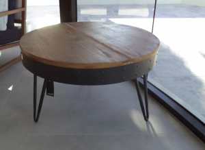 The Furniture Gallery $400 Industrial Coffee Table Rustic Wood & Metal