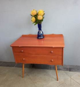 mid century solid teak drawers dresser chest of drawers