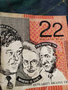 1980 fake $22 bill. Labors fake note